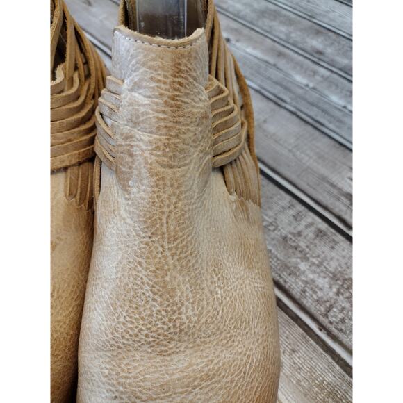 Baske California Boho Western "Lexi" Leather Fringe Low-Cut Ankle Boots Booties - Picture 7 of 16